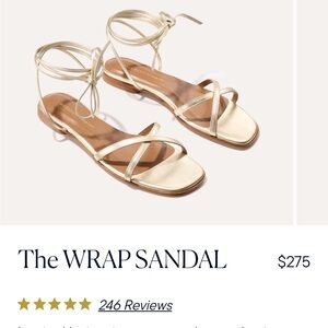 Margaux wrap sandals gold color . 39 European  size .